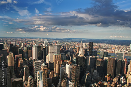 Plakat na papierze fotorealistycznym New York City Manhattan anteny