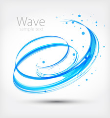 Leinwandbilder - Abstract wave. Vector