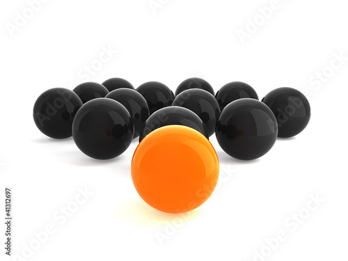 Balls on white background