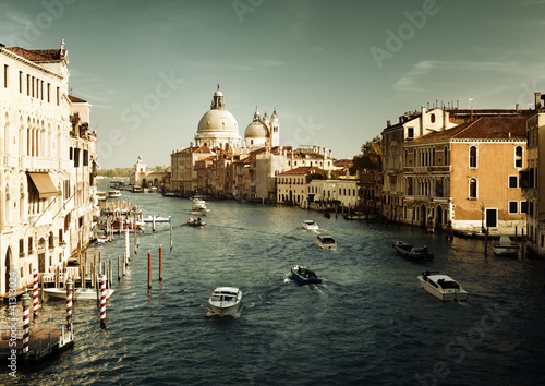 Tapeta ścienna Kanał grande i bazylika santa maria della salute, wenecja, włochy