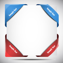 Wall Mural - set of corner ribbons