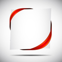 Wall Mural - red corner ribbon