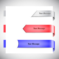 Wall Mural - set of vector ribbons