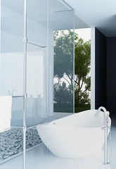 Poster - Modern Luxury Bathroom Design Interior