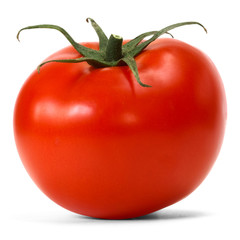 Wall Mural - tomato over white background