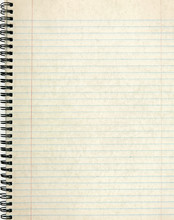Old Notebook Page Lined Paper.