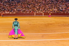 Matador In Bullfighting Arena At Madrid