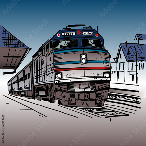 Naklejka dekoracyjna American Train