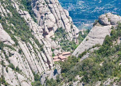 Plakat na papierze fotorealistycznym Klasztor montserrat. 