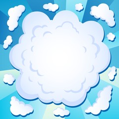 Wall Mural - Comics cloud theme image 1