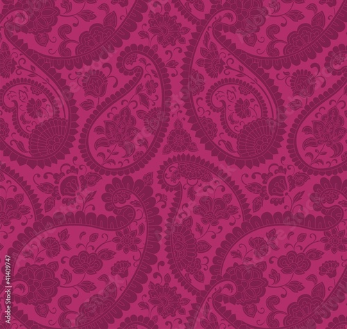 Tapeta ścienna Tradycyjny paisley kwiatowy wzór, tekstylia, Radżastan, Indie