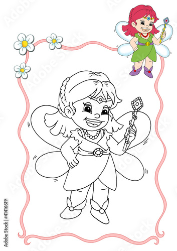Fata Da Colorare 1 Buy This Stock Illustration And Explore