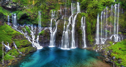 Naklejka na kafelki Site de la cascade de Grand-Galet, La Réunion.