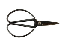 Old Scissors On White Background