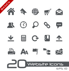 Wall Mural - web site icons // basics