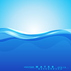 Poster - Abstract background with water waves and sun light for save wate