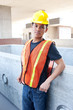 young asian construction worker