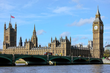 Wall Mural - London Westminster with Big Ben and Themse River