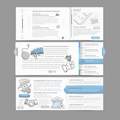 Wall Mural - web site navigation elements with icons: gallery image slider