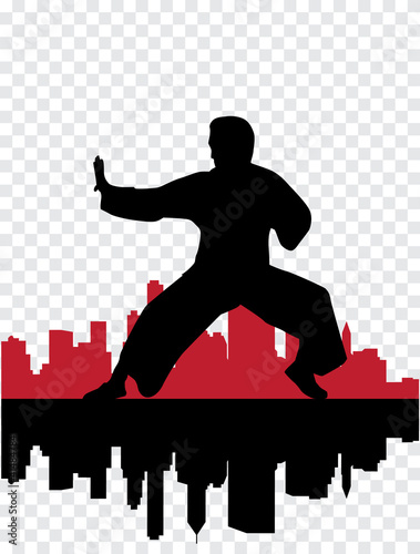 Naklejka samoprzylepna Ilustracja karate