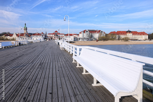 Obraz w ramie Pier in Sopot, Poland.