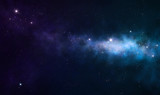 Fototapeta  - blue and purple nebula