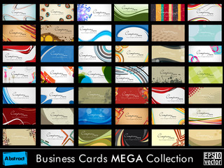Wall Mural - mega collection abstract business cards set in various concepts.