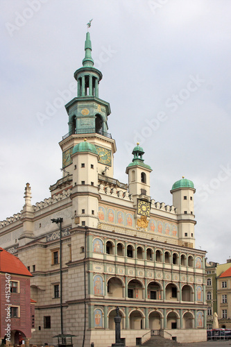 Plakat na papierze fotorealistycznym Stare miasto w hali w Poznaniu, w Polsce