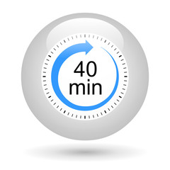 Sticker - Bouton icône minuterie - 40 minutes