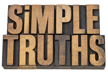 Wall Mural - simple truth text in wood type