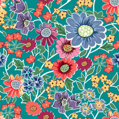 Poster - Garden seamless pattern