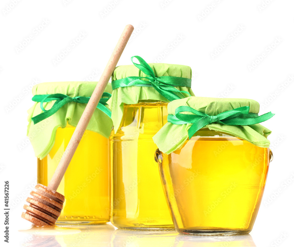 Honey isolated on white