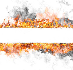 Wall Mural - Fire stripe, isolated on white background