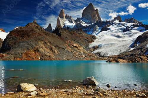 Plakat na papierze fotorealistycznym Mount fitz roy, patagonia, argentyna