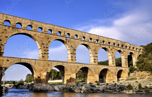 Naklejka - mata magnetyczna na lodówkę pont du gard