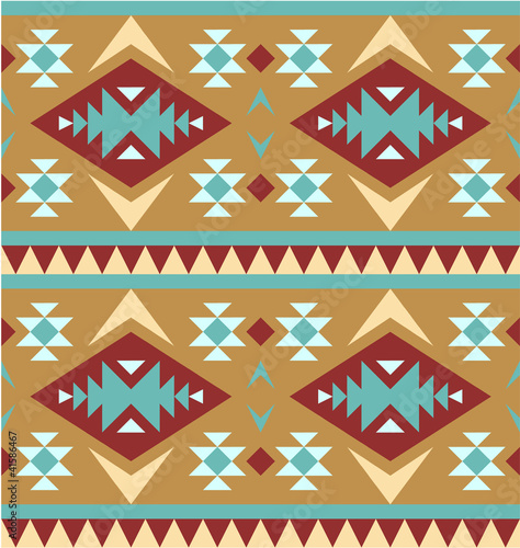 Obraz na płótnie canvas trzyczęściowy "tryptyk" Wzór w stylu navajo # 4
