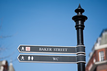 Baker Street Road Sign In London, UK