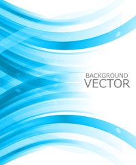 Sticker - Abstract technology lines blue wave vector