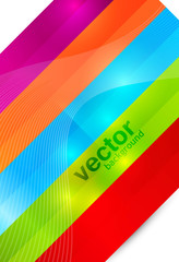 Wall Mural - abstract set of colorful vector rainbow background
