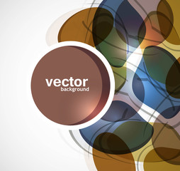 Abstract colorful circle shiny vector