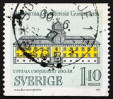 Fototapeta Młodzieżowe - Postage stamp Sweden 1977 Gustavianum, Uppsala University