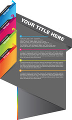Aufkleber - Abstract vector brochure design with bookmarks