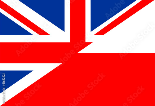 Board z aluminiowym obramowaniem Uk flaga polska