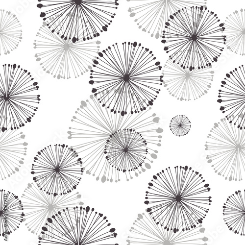 Fototapeta na wymiar seamless pattern of dandelion