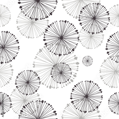 Obraz w ramie seamless pattern of dandelion