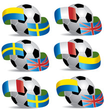 Vector Soccer Ball With Flags