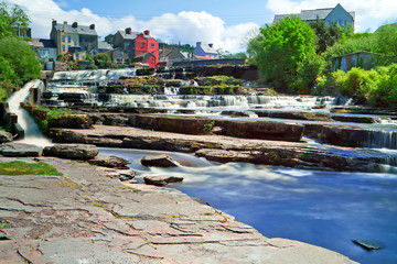 Beautiful cascades of Ennistymon in Co. Clare, Ireland