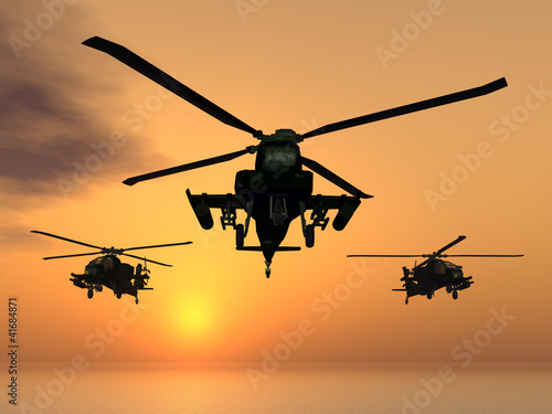 Fototapeta do kuchni Apache Helicopter