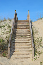Stairway To A Public Beach Access Vertical