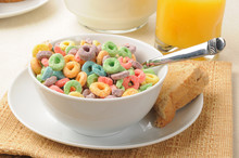 Rings Of Fruit Flavored Breakfast Cereal